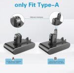 dyson type a battery comparison