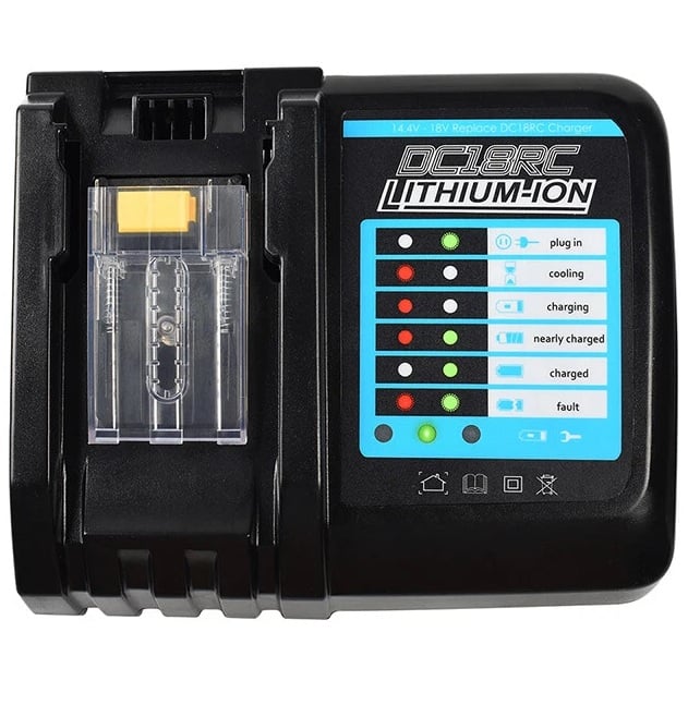 Makita 18V Battery Charger for BL1815, BL1830, BL1840, BL1850 & BL1860