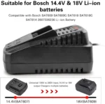 Bosch 18V Li-Ion Battery Charger 14.V compatible 2