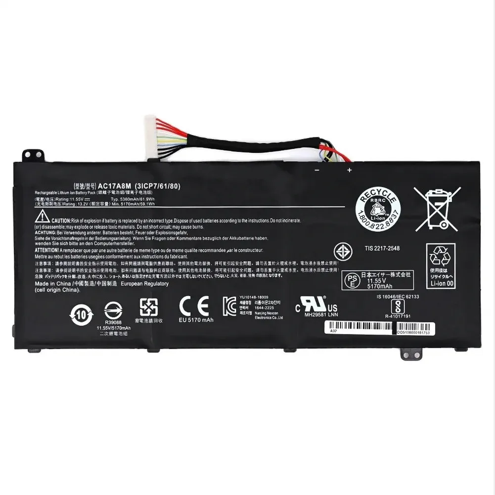 Acer AC17A8M Battery for Swift SF314 and Spin SP314 Series Acer AC17A8M replacement laptop battery