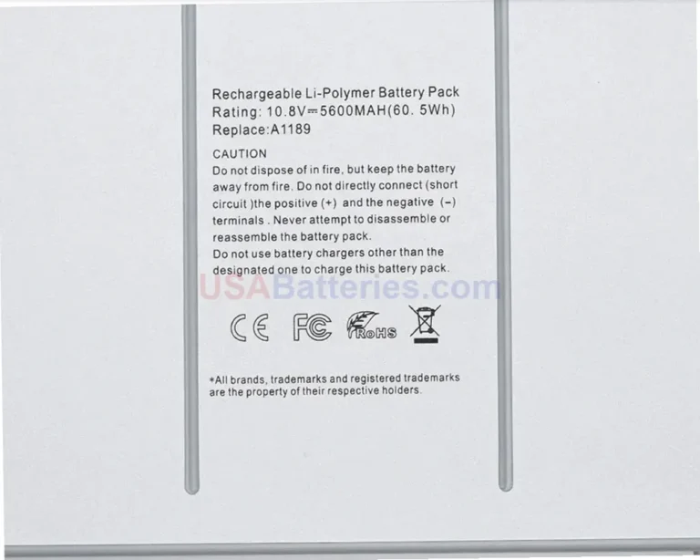 Apple A1189 replacement laptop battery for A1212