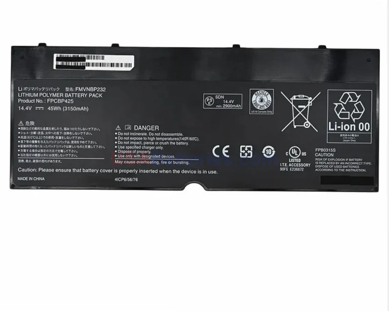 Fujitsu FPCBP425 replacement laptop battery for LifeBook T904
