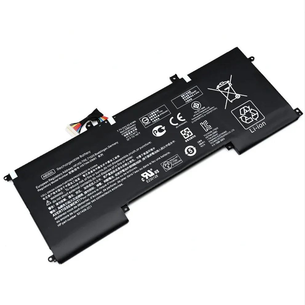 HP AB06XL Battery for EliteBook Folio G1 and Spectre 13 Series HP AB06XL replacement laptop battery
