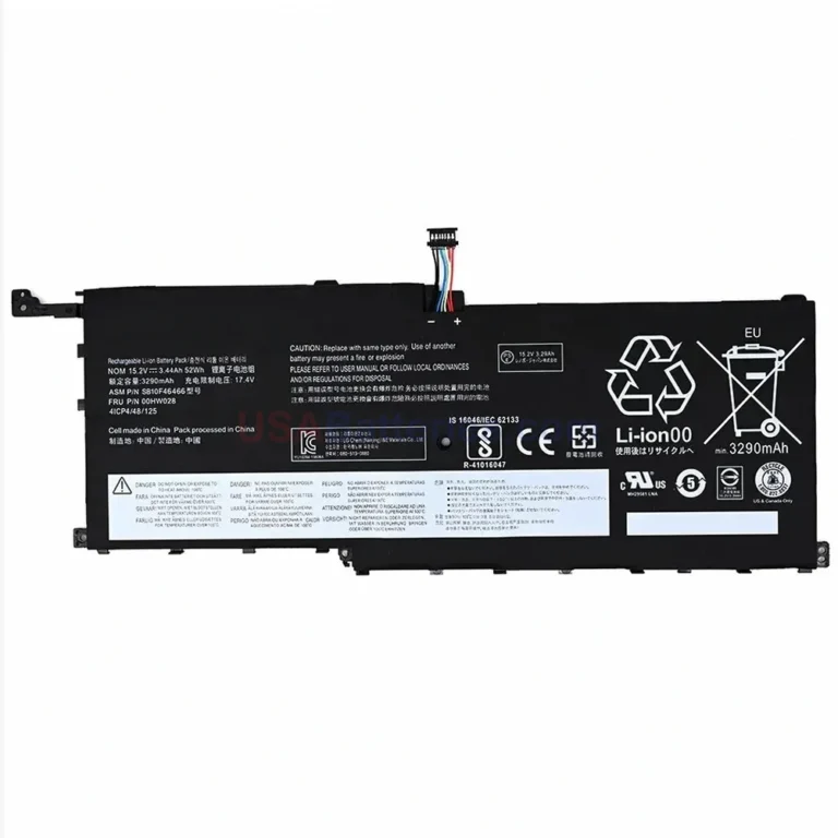 Lenovo 00HW028 replacement laptop battery for Lenovo ThinkPad X1 Carbon 4th gen 2016