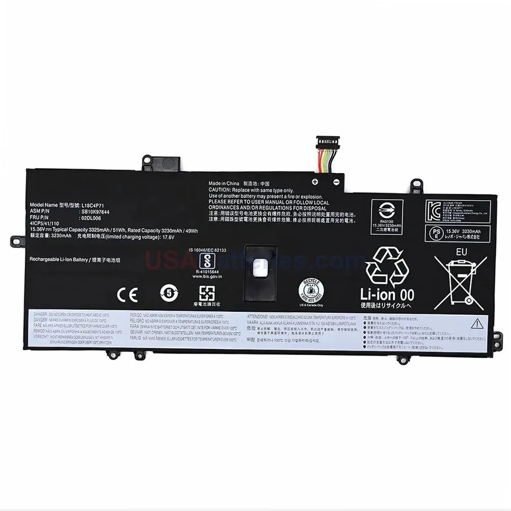 Lenovo 5B10W13930 battery Lenovo 5B10W13930 replacement laptop battery for ThinkPad X1 CARBON