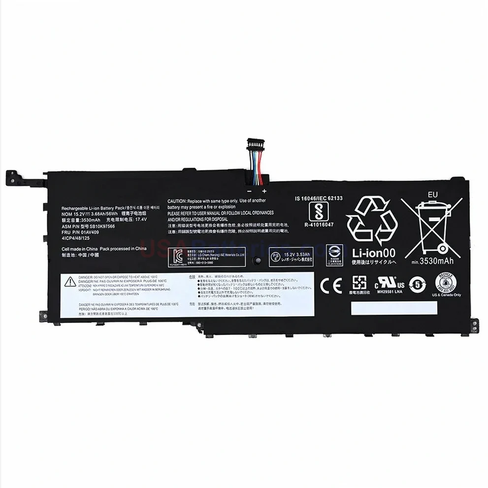 Lenovo SB10F46466 battery Lenovo SB10F46466 replacement laptop battery for X1 Carbon 2016